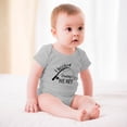 thumbnail image 3 of I Hooked Daddy's Heart - Baby Clothes - Funny Newborn Bodysuit Outfits for Boys And Girls Gray-style-1 9months, 3 of 7