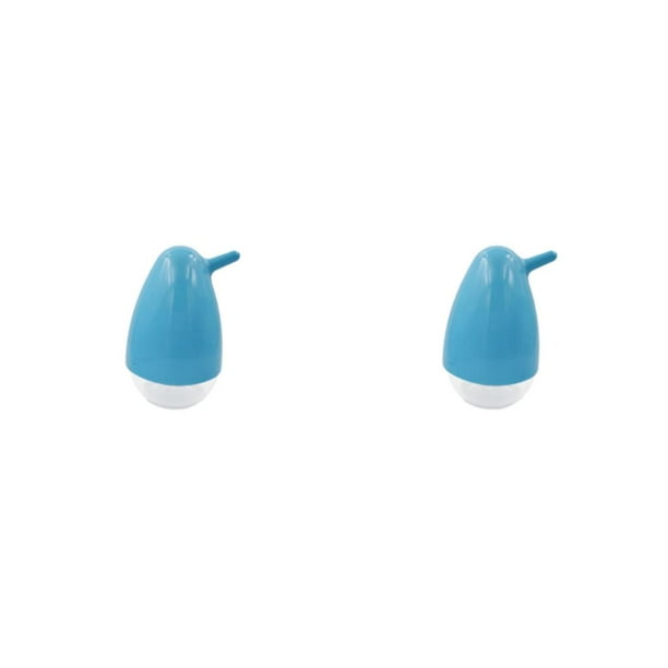 Injueey Dispensador de a mano Reemplazo de dibujos animados Antideslizante Sellado a prueba de fugas Baño Cocina Animal Forma Bomba Contenedor Azul 2Conjunto