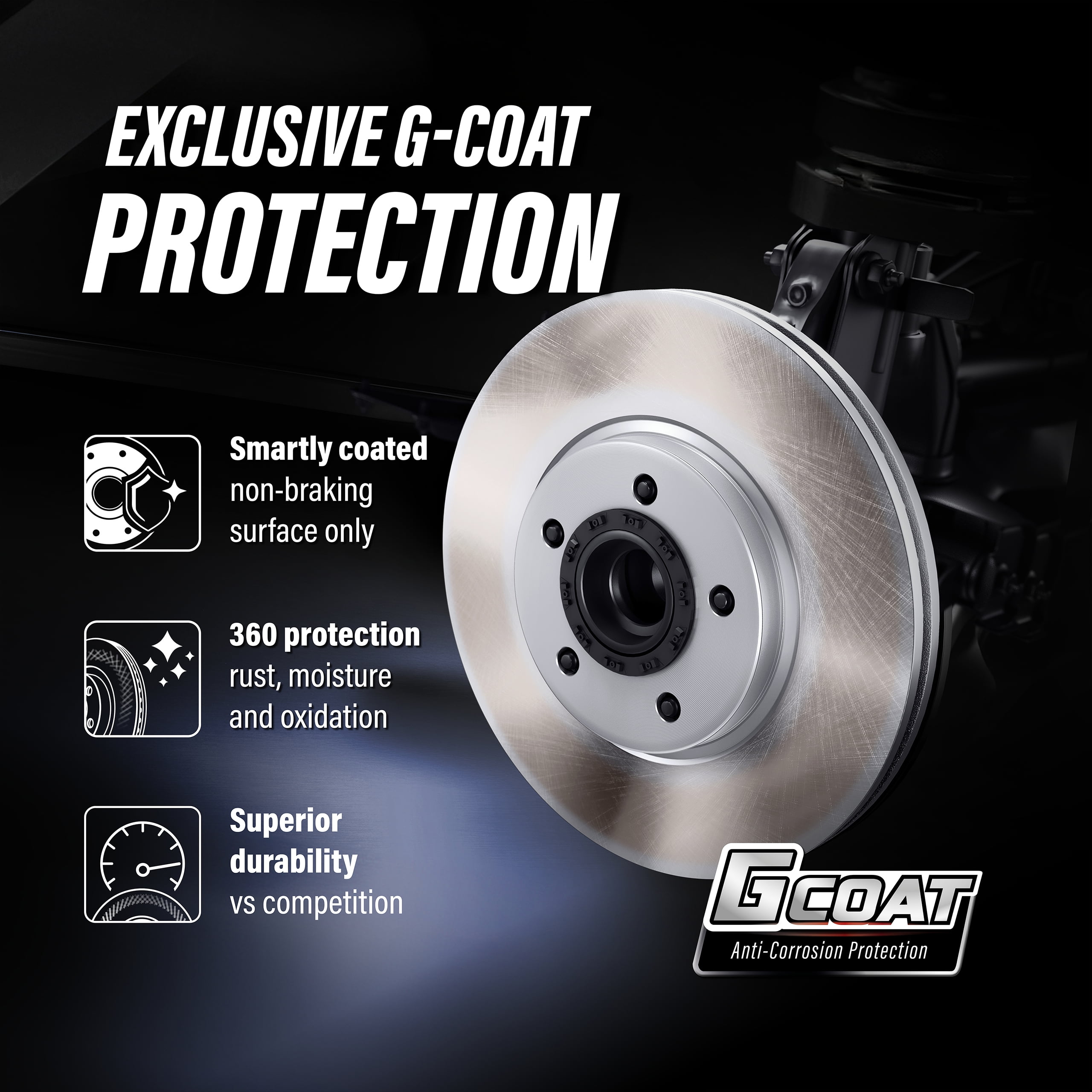 Genius Front Coated Disc Brake Rotors Pair for Car BMW X5 X6 KG 