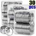 thumbnail image 2 of Anneaux de Clés en Acier Inoxydable 25/30mm, Ronds Polis Plats, pour Bricolage, 10/30 Pcs, 2 of 7