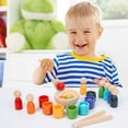 thumbnail image 2 of Montessori Educational Toy With 7 Colors Matching Ball Bead Game Color Classification Activity For Kids Early Learning Size Approximately 5.12X3.94X3.54 Inches Weight 1.21 Pound, 2 of 9