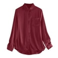 thumbnail image 4 of Mashaouyo Womens Button Down Shirts Teenfriend Long Sleeve Oversized Blouses Tops Clearance Sale, 4 of 4