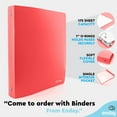 thumbnail image 4 of Enday 1 Inch 3 Ring Binder Presentation Book Office Supplies, Red 2 Pack, 4 of 7