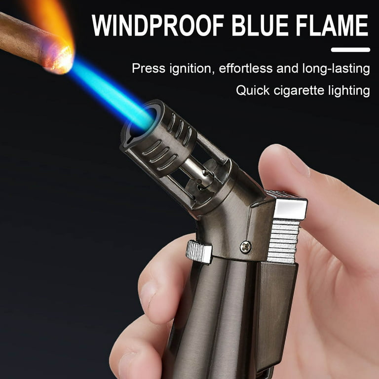 5 Jet Torch Gun Lighter Adjustable Flame Windproof Butane Refillable Blow  Torch