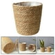 thumbnail image 3 of Macetas Revestimiento de fibra de Maceta decorativa con revestimiento de plástico impermeable Contenedores organizadores Macetas tejidas pa, 3 of 9