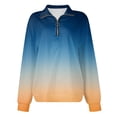 thumbnail image 7 of Women's 1/4 Zipper Shirts Long Sleeve Gradient Printing Graphic Tees Blouses Casual Tops Pullover, 7 of 7