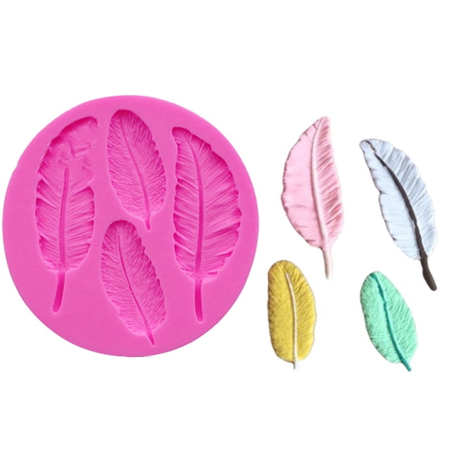 Hi.FANCY 3D Birds permeate Wide Feathers Chocolate range temperature DIY Fondant Cake Decorating Tools Silicone Mold Kitchen Baking Utensils