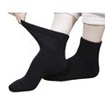 thumbnail image 3 of 6 Pairs of Premium Women’s Black Soft Breathable Cotton Ankle Socks, Non-Binding & Comfort Diabetic Socks (Fits Shoe Size 6-10), 3 of 5