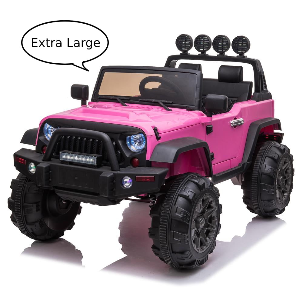 3Speed 12V Kid Ride On Electric Remote Control Car Jeep Indoor/outdoor Toy Pink 
