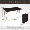 thumbnail image 5 of Mesa Plegable Portátil Portafolio 180x70cm Plástico Acero 75kg Color Negro Blick, 5 of 5