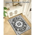 thumbnail image 6 of Christmas Door Mat Indoor Entrance 2x3 Rug – Washable Boho Floral Entry Rug, Small Area Rug Non-Slip Low Pile Throw Rugs for Entryway, Kitchen, Front Door, Kids Room (2x3ft,Sky Blue), 6 of 6