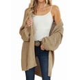 thumbnail image 2 of Long Sleeve Womens Solid Color Open Front Chunky Knit Sweater Cardigan, 2 of 6