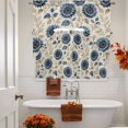 thumbnail image 6 of Navy Blue Sunflowers Swag Curtains for Living Room/Bedroom Windows, Vintage Botanical Flowers Aesthetic Kitchen Curtains and Valances Set 36 Inch Length, Light Filtering Swags Valance Curtain Panels, 6 of 8