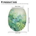 thumbnail image 5 of ZIATUBLE Palm Leaves Toilet Lid Seat Cover for Bathroom Easy to Install Toilet Lid Covers for Bathroom Decoraction Elastic Protective Cover Fits Most Toilet Lids, 5 of 6