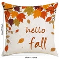 thumbnail image 2 of Fall Pumpkin Maple Leaf Throw Pillow Covers 18x18 Inch for Thanksgiving Indoor Outdoor Decor, 2 of 5