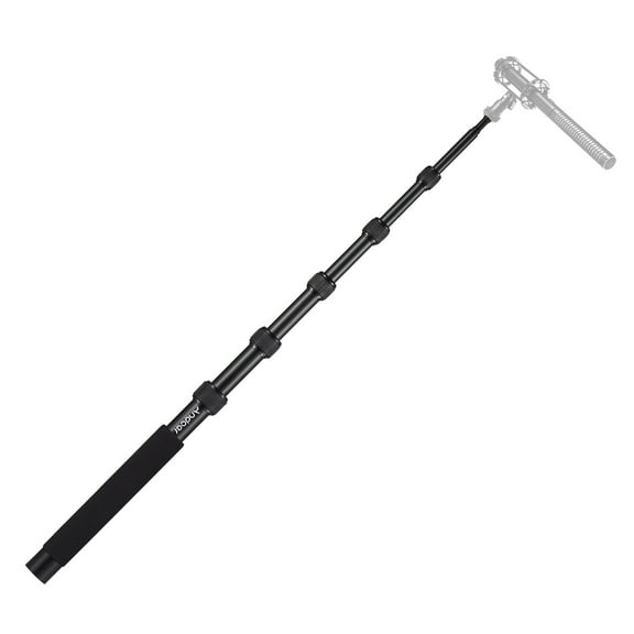 Andoer Handheld Microphone Boom Arm 6-Section Extendable Mic Arm Aluminum Alloy Boom Pole for Microphones 1/4 Inch Screw & Thread with Foam Grip Locks 46cm-200cm/18.1in-78.7in Adjustable Le