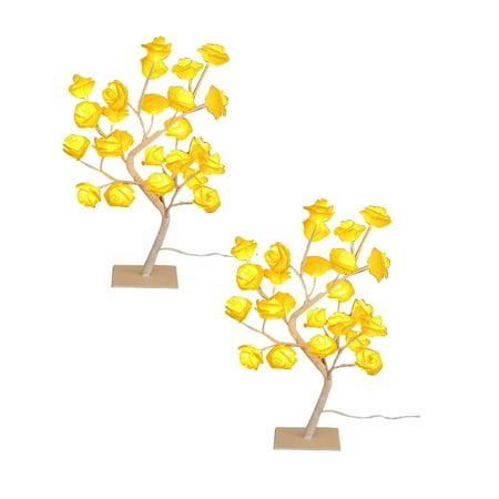 

NGHnuifg Detachable Base USB LED Rose Tree Light Decorative Night Light Night Light with Timer Night Lite Toilet Bowl Night *2PCS