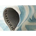 thumbnail image 5 of Safavieh Dip Dye Lara Distressed Wool Area Rug, Ivory/Turquoise, 7' x 7' Round, 5 of 10