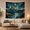 Mountain Moons, variant on Moonlit Mountains Reflecting in a Calm Lake Serene Illustration for Nature Lovers, Celestial Home Art Decor Housewarming Gift Tapestry Wall Hanging for Bedroom and Living Room