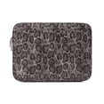 thumbnail image 3 of Daisy Rose Protective Laptop Sleeve Case for 13 Inch Laptop with Slip Pocket - Luxury PU Vegan Leather Shock Absorbant Hard Case for Work and School - Grey snake, 3 of 7
