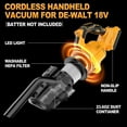 thumbnail image 3 of Cordless Vacuum for DeWalt 20V Battery, Portable Handheld & Stick 2-in-1 Cleaner with 16000Pa Suction, 10L Capacity, HEPA Filter, Attachments, Includes 1 Battery for Home, Car, Floor, 3 of 8
