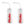 thumbnail image 1 of Botella Mueller de 1 cuarto con popote, libre de BPA, color natural con letras rojas, 1 of 1
