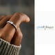 thumbnail image 2 of (Estación independiente) No. 6 Anillo de corte de amor con temperamento de lujo ligero transfronterizo como regalo para mi hija, anillo creativo personalizado asimétrico con, 2 of 7