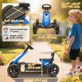 thumbnail image 3 of Qaba Pedal Go Kart for Kids 2-5 Years Old with Silent EVA Wheels, Blue, 3 of 10
