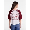 thumbnail image 3 of Hello Kitty and Friends Women’s Graphic Skimmer Raglan Tee with Short Sleeves, Sizes XXS-XXL, 3 of 5