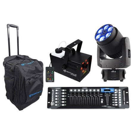 Chauvet DJ Intimidator Trio Wash Effect Moving Head+Carry Bag+DMX Controller+Fog