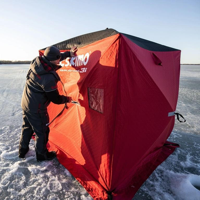 Eskimo QuickFish 3i Insulated Ice Fishing Shack, Portable, Red