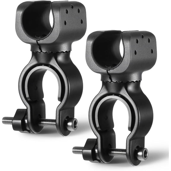 NOGIS 2 Pcs Cane Holder for Walker, Universal 360 Degree Rotatable Crutch Stick Bracket Accessories Cane Holder for Drive Rollator Wheelchair Accessories for Wheelchair Rollator, Black