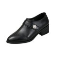 thumbnail image 2 of Willtoo Women's Low Chunky Block Heels Pumps Decor Comfortable Slip-on Heeled Loafers Evening Party Dress Shoes for Office Business, 2 of 6