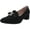 Black, variant on Womens Avaa Embellished Block Heels Black 6.5 Medium (B,M)