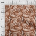 thumbnail image 2 of oneOone Cotton Jersey Rust Brown Fabric Tropical Leaf Quilting Supplies Print Sewing Fabric By The Yard 58 Inch Wide, 2 of 5