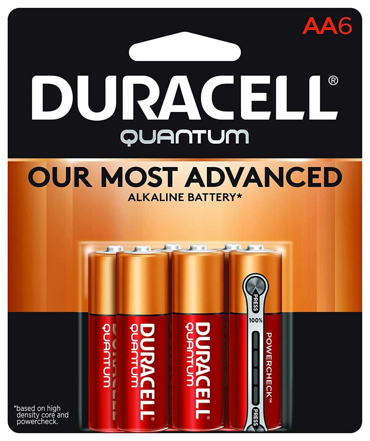 Duracell Quantum AA Alkaline Batteries Long Lasting All Purpose 