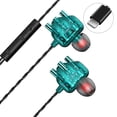 thumbnail image 3 of Seitruly Control con cable Tipo de auricular en la oreja Teléfono Control con cable Auriculares estéreo TPE Cable Auricular 3.5 mm tipo-c Cables de audio/vídeo Verde tipo-c, 3 of 8