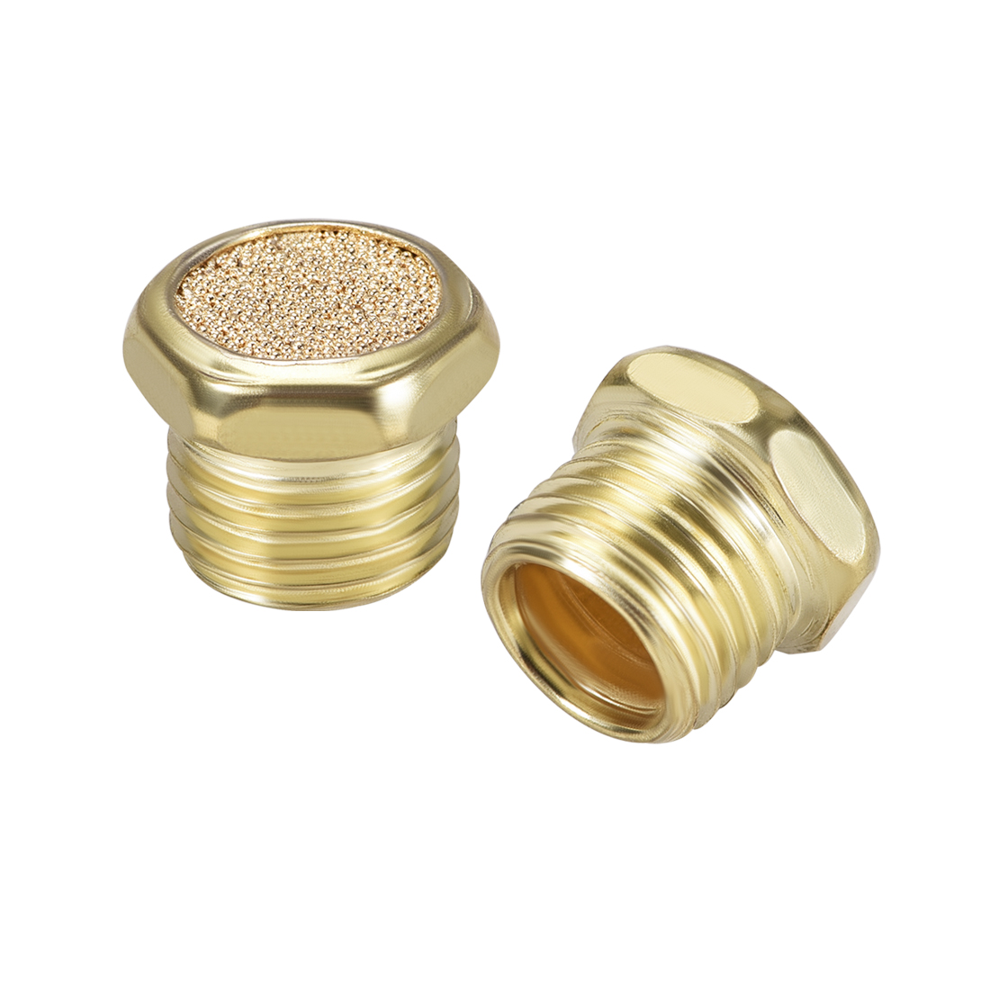 Sintered Bronze Exhaust Muffler G1/4 Flat Body Air Muffler Air Flow