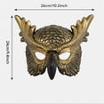 thumbnail image 2 of Mask Silver Owl Mask 10 X 10 Inch for Masquerade Ball Halloween Party Prom Stage Events, 2 of 4