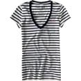 thumbnail image 1 of Camiseta gráfica Aeropostale para mujer con múltiples rayas, azul, extra pequeña, 1 of 1