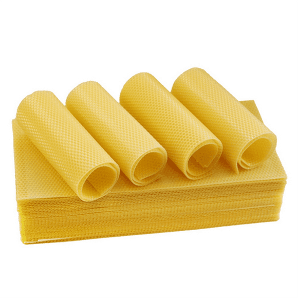 30Pcs Bee Hive Foundation Sheets, Deep Beeswax Foundation Sheets for Bee Frames Beekeeping Tool 41.5x19.5cm