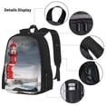 thumbnail image 3 of Balery 3d Lighthouse in the Surf Mochila Escolar 3 en 1 para Niños - Mochila Resistente con Lonchera Térmica y Estuche - Mochila Escolar para Niños y Niñas, 3 of 7