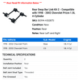 thumbnail image 2 of Rear Sway Bar Link Kit 2 - Compatible with 1998 - 2002 Chevrolet Prizm 1.8L 4-Cylinder - Autopart Premium, 2 of 2