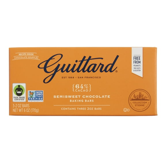 Guittard Semisweet Chocolate Baking Bars 6 oz Pack of 3