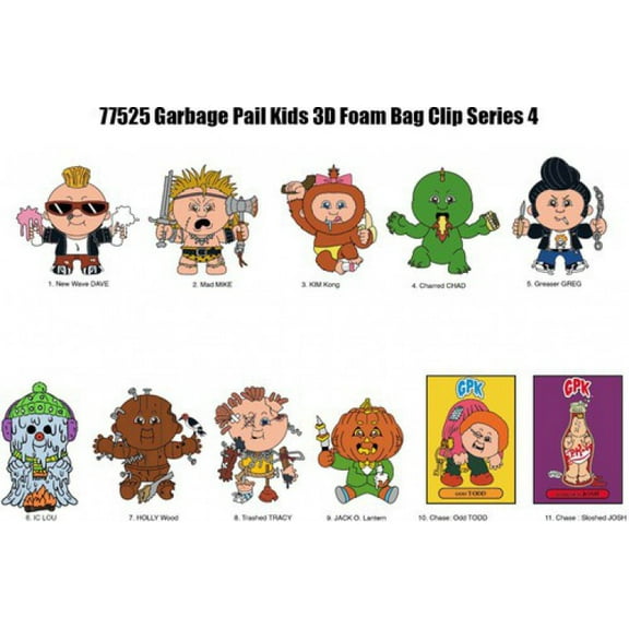 3D Figural Foam Bag Clip Garbage Pail Kids Series 4 Mystery Pack (1 RANDOM Figure)