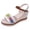 White, variant on Rokment Womens Ethnic Platform Wedges Dress Sandals Bohemian Summer Vintage Colorful Linen Sole Chunky High Heeled Dressy Sandals for Woman Beach Vacation Black Size6
