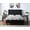 Black, variant on Oliver and Smith King Upholstered Platform Bed Frame Black - 51 Inch Tall Button Tufted Headboard - Soft Linen Fabric Wood Slats - Modern Fabric Design - Easy Assembly (ASTOR)