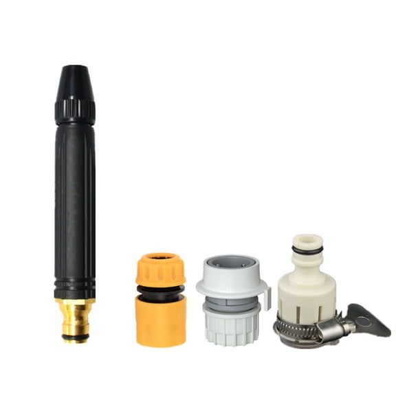 JIhuahe High Pressure Water Gun Black - King Kong Universal Nipple Connector for Washing Machine and Garden Hose, Powerful Multi-purpose Tool for Car Washing, Floor Cleaning and Watering.,Black