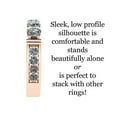 thumbnail image 4 of Nana 10 Karat Rose Gold Shared Prongs W/Side CZs 5 Stone Pure Brilliance Zirconia Simulated Diamond Band - Size 4.5, 4 of 7