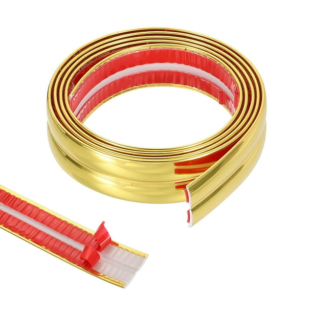 Uxcell Wall Corner Protector Trim Molding, 0.79 inch x 3.2ft Peel and Stick, Gold